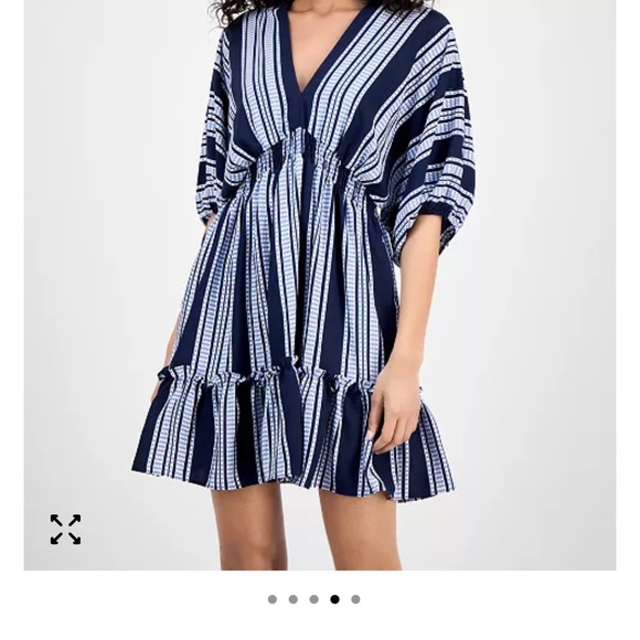 🆕 NWT Taylor Women's V-Neck Dolman-Sleeve Smocked Dress - Size 14 - Picture 1 of 3